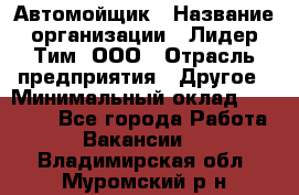 Автомойщик › Название организации ­ Лидер Тим, ООО › Отрасль предприятия ­ Другое › Минимальный оклад ­ 19 000 - Все города Работа » Вакансии   . Владимирская обл.,Муромский р-н